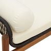 vidaXL Garden Bench Black and Cream