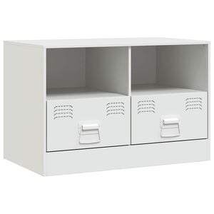 vidaXL TV Cabinet White Cold-rolled Steel Medium TV Cabinet