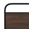vidaXL Bed Frame Brown oak Steel, engineered wood King Size Bed Frame