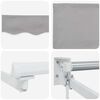 vidaXL Retractable Awning Manual Light gray 137.80" x 98.43" fabric