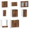 vidaXL Kitchen Cabinet Set Smoked oak Engineered wood Medium