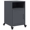 vidaXL Bedside Cabinet Set of 2 Anthracite Cold-rolled steel