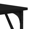 vidaXL Desk Black 58.7"x58.7"x29.5" Engineered Wood