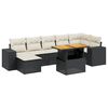 vidaXL Garden Sofa Set Black PE rattan Large Modular Garden Sofa Set