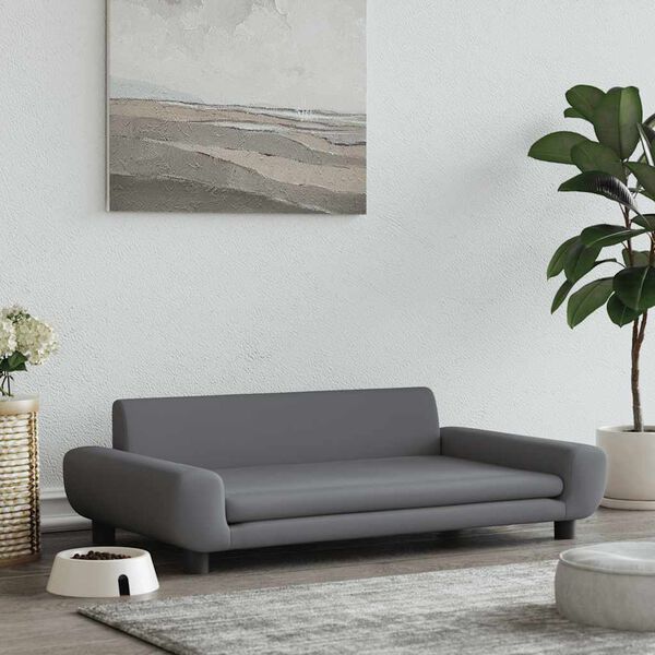 vidaXL Dog Bed Dark Grey 100x54 x 13.0 " Velvet