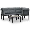 vidaXL Garden Lounge Set Black, Dark Grey