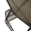 vidaXL Sun lounger Reclining 1-person Gray 157 x 55 x 92cm poly rattan