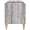 vidaXL Record Cabinet Grey Sonoma Engineered wood, Solid eucalyptus wood