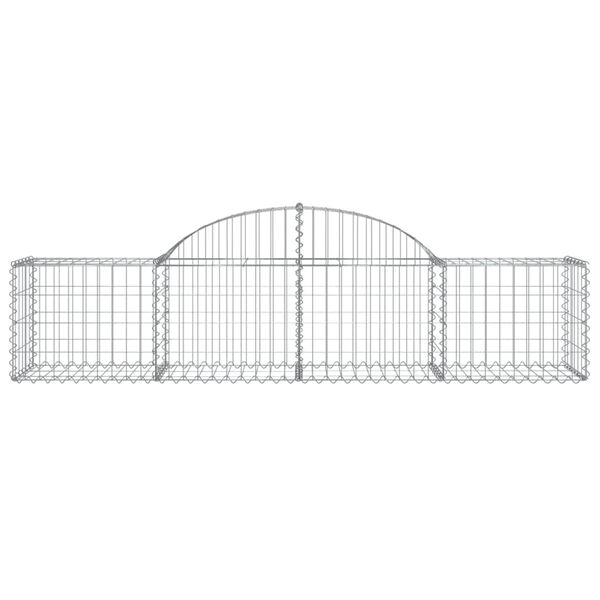 vidaXL Gabion Basket Set of 13 Silver Galvanized iron Large