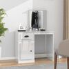 vidaXL Dressing Table High gloss white Engineered wood, acrylic Standard