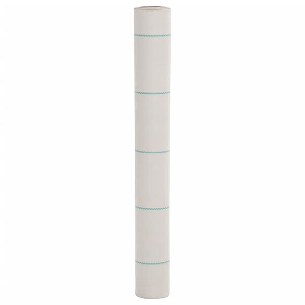 vidaXL Weed Membrane White with green stripes 100% Polypropylene (PP)