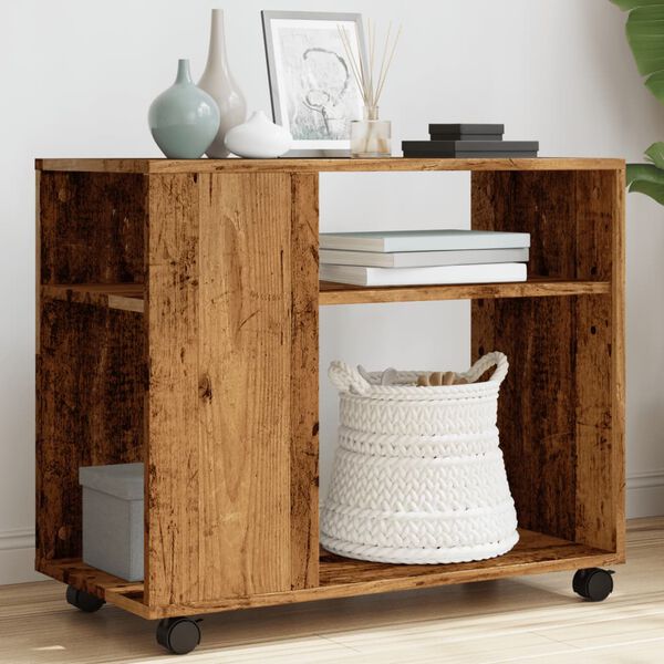 vidaXL Side Table Old Wood Engineered Wood Medium Side Table