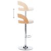 vidaXL Bar Chair Set of 2 Cream and light brown