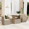 vidaXL Garden Sofa Set Beige