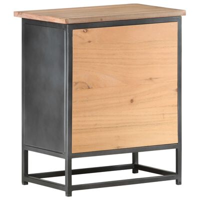 vidaXL Bedside Cabinet Gray 15.7"x11.8"x19.7" Solid Acacia Wood