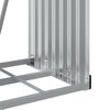 vidaXL Log Holder Light Gray 15.7"x17.7"x66.9" Galvanized Steel