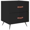 vidaXL Bedside Cabinet Set of 2 Black