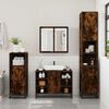 vidaXL Bathroom Sink Cabinet Smoked Oak Engineered wood, metal Medium