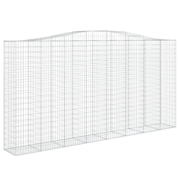 vidaXL Gabion Basket Set of 5 Silver Galvanized Iron Large