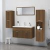 vidaXL Bathroom Cabinet Brown Oak Engineered Wood 11.8 x 11.8 x 51.2 in