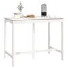 vidaXL Bar Table White Solid pine wood Large Durable Bar Table