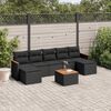 vidaXL Garden Sofa Set Black