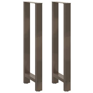 vidaXL Coffee Table Leg Set of 2 Natural steel Powder-coated steel