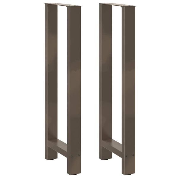 vidaXL Coffee Table Leg Set of 2 Natural steel Powder-coated steel