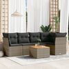 vidaXL Garden Sofa Set Grey and Brown