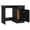 vidaXL Desk High Gloss Black Engineered Wood 39.4 x 19.7 x 29.9 in Desk