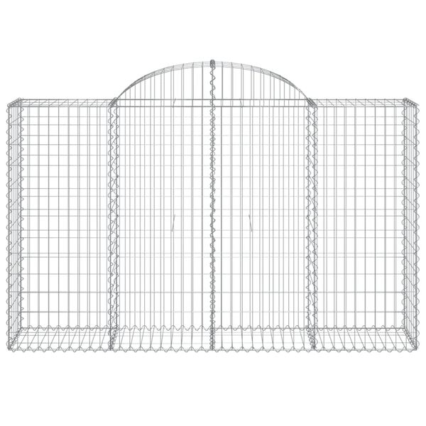 vidaXL Gabion Basket Set of 30 Silver Galvanized Iron Large Durable