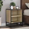 vidaXL Bedside Cabinet Set of 2 Sonoma Oak Engineered Wood, Metal