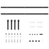 vidaXL Sliding Cabinet Door Kit 78.7 " Carbon Steel