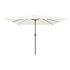 vidaXL Garden Parasol White and Black 295 x 295 x 245 cm