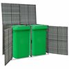 vidaXL Wheelie Bin Shed Anthracite PE rattan, powder-coated steel