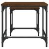 vidaXL Nesting Coffee Table Set of 2 Brown Oak Engineered wood, metal