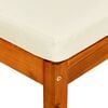 vidaXL Bench Acacia wood brown, cream cushions