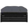 vidaXL Garden Footstool Black, Anthracite Solid pine wood 47.2x31.5 in
