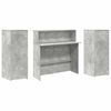 vidaXL Reception Desk Concrete gray Engineered wood 70.9 in
