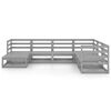 vidaXL Garden Lounge Set Gray Solid pine wood Large Modular