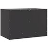 vidaXL TV Cabinet Set of 2 Black Cold-rolled steel Medium TV Cabinet