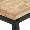 vidaXL Console Table Natural Wood, Black Solid Mango Wood, Iron