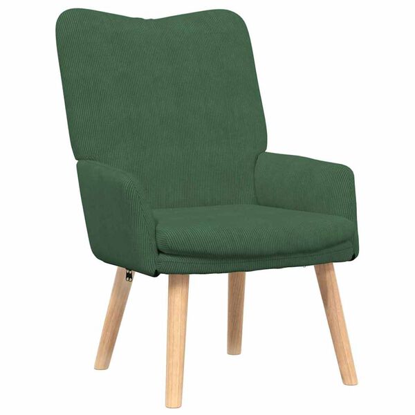vidaXL Armchair Jungle Green 24.80 x 26.38 x 37.01 in Sherpa Fabric