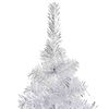 vidaXL Artificial Pre-lit Christmas Tree with Ball Set Silver 94.5" PET