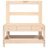 vidaXL Garden Middle Sofa Natural wood color Solid pinewood and plywood