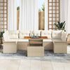 vidaXL Garden Sofa Set with Cushion Manual 8 pcs beige and cream