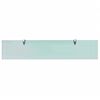 vidaXL Floating Shelf Clear Tempered Safety Glass 39.4x7.9 in