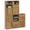 vidaXL Side Cabinet Honey Solid pine wood with engineered wood Medium