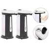 vidaXL Soap Dispenser Black, silver, milk white Plastic Standard