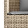 vidaXL Garden Bench Beige PE rattan Medium Removable Covers